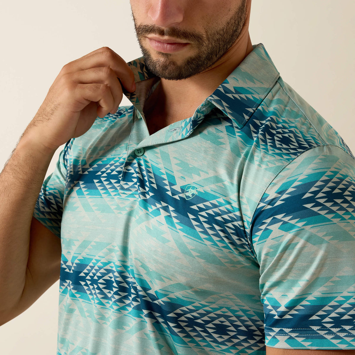 Ariat Exclusive All Over Print Heathered Classic Fit Polo