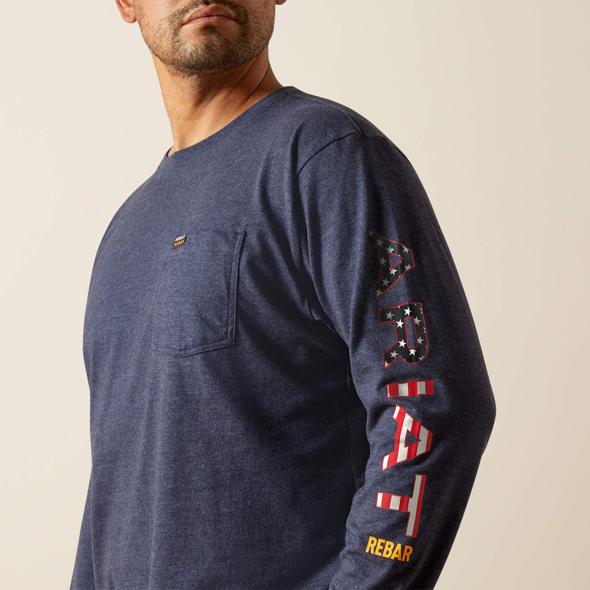 Ariat Hot Sale Rebar Cotton Strong Standard Logo Pocket T-Shirt
