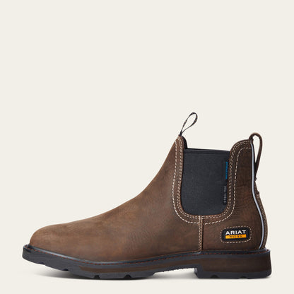 Ariat Trusted Groundbreaker Chelsea Wide Square Toe Waterproof Steel Toe Work Boot