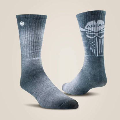 Ariat Smart Buy Incognito Graphic Crew Work Sock 2 Pair Multi Color Pack