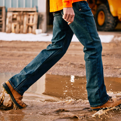 Ariat Top Pick Men's Low Rise, Bootcut Work Pants - Rebar Denim