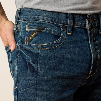 Ariat Top Pick Men's Low Rise, Bootcut Work Pants - Rebar Denim