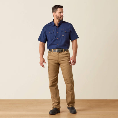 Ariat Recommended Rebar M4 Relaxed DuraStretch Washed Twill Dungaree Boot Cut Pant
