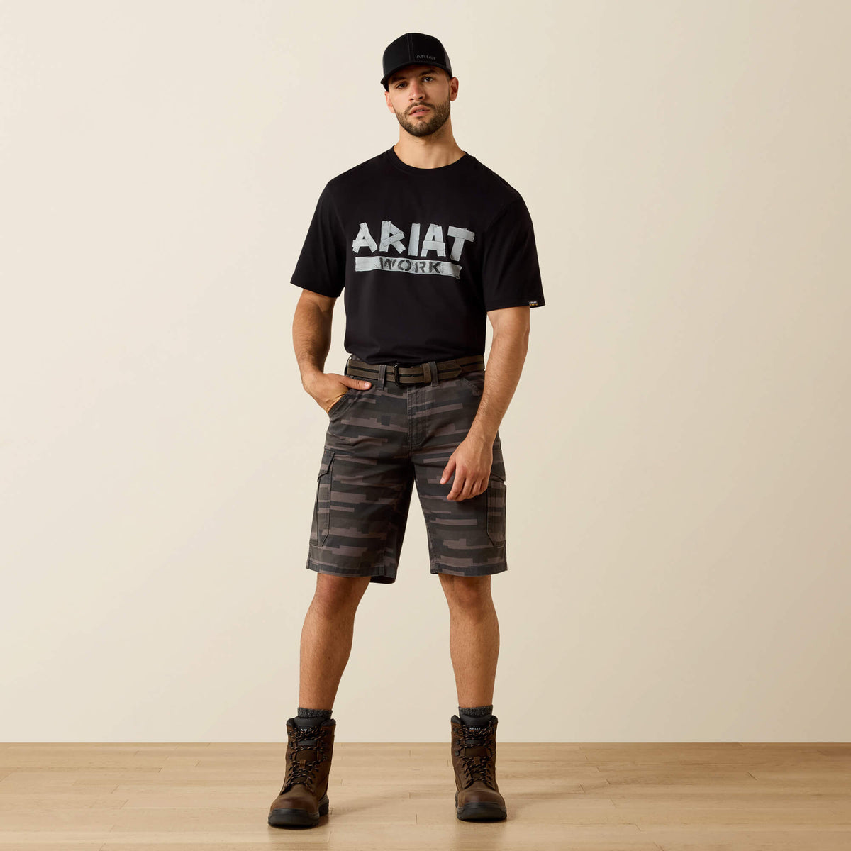 Ariat Signature Rebar DuraStretch Made Tough Cargo 11" Short