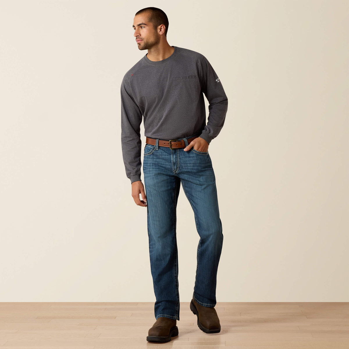 Ariat Quality FR M4 Relaxed Stretch DuraLight Boundary Boot Cut Jean