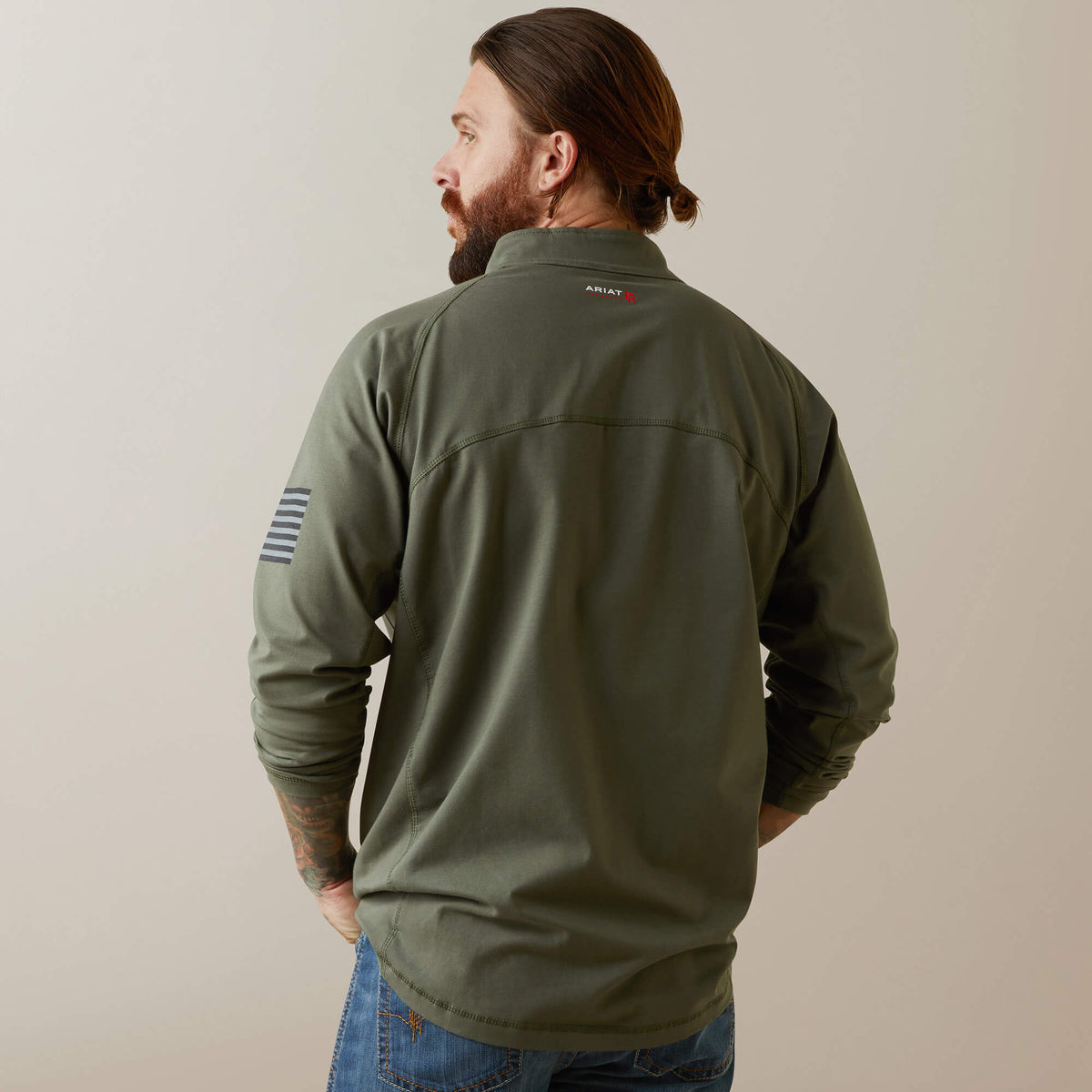 Ariat Signature FR Combat Stretch Patriot 1/4 Zip Work Shirt