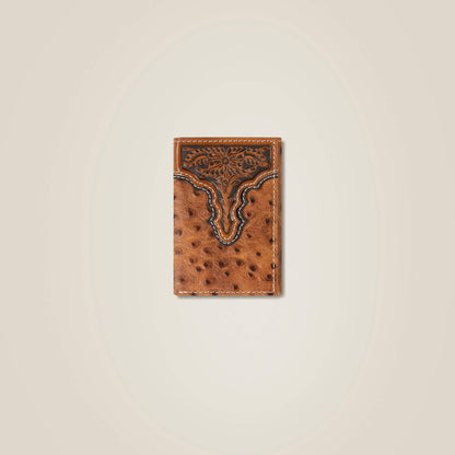 Ariat Quality Ostrich Trifold Wallet