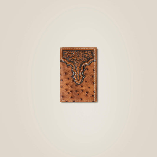 Ariat Quality Ostrich Trifold Wallet