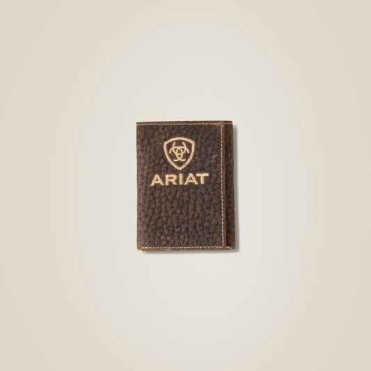 Ariat Hot Sale Pebble Leather Trifold Wallet