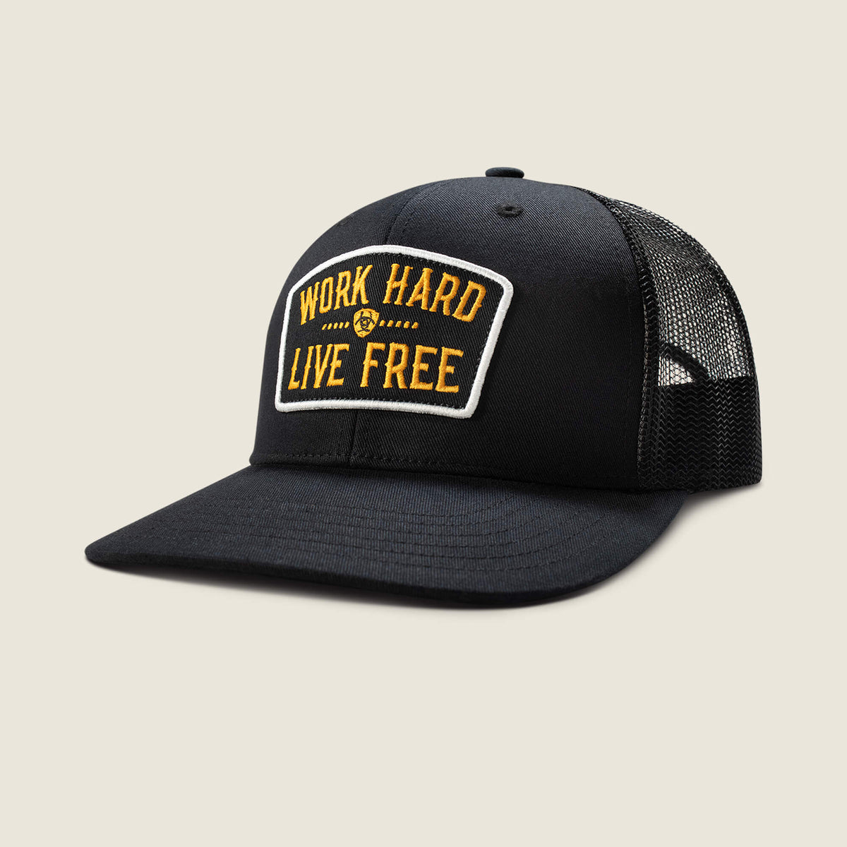 Ariat Signature Work Hard Live Free Patch Snapback Cap