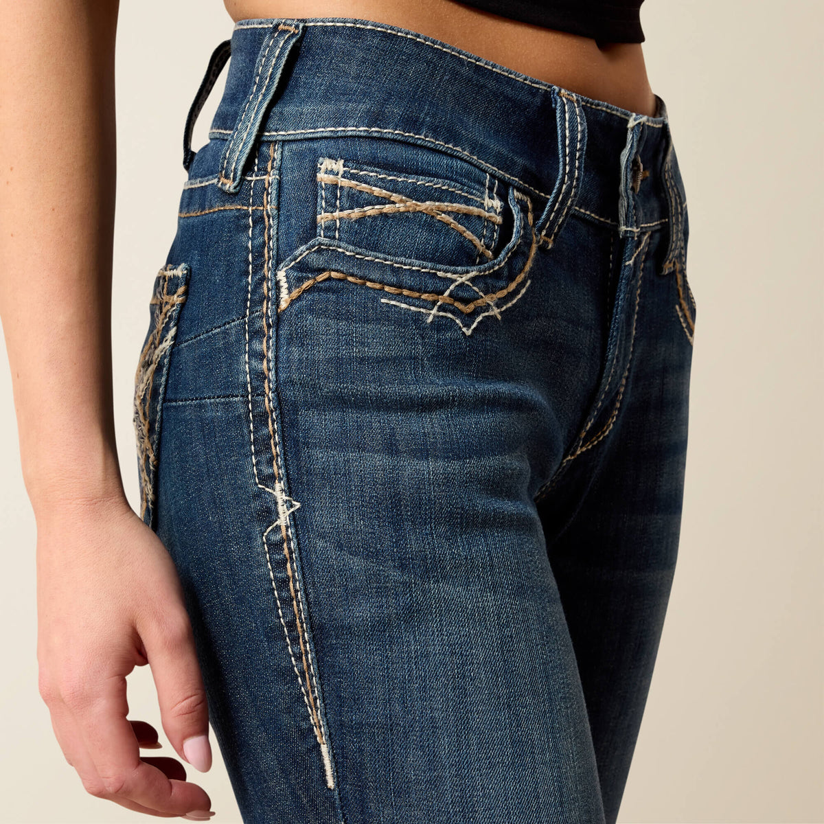 Ariat Deals Mid Rise Entwined Festival Boot Cut Jeans