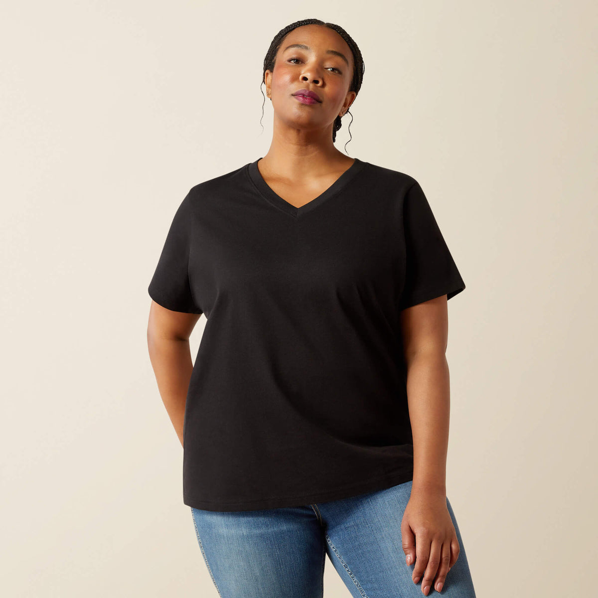 Ariat New Rebar Cotton Strong Standard V-Neck T-Shirt