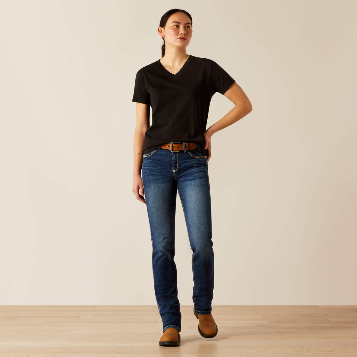Ariat New Rebar Cotton Strong Standard V-Neck T-Shirt