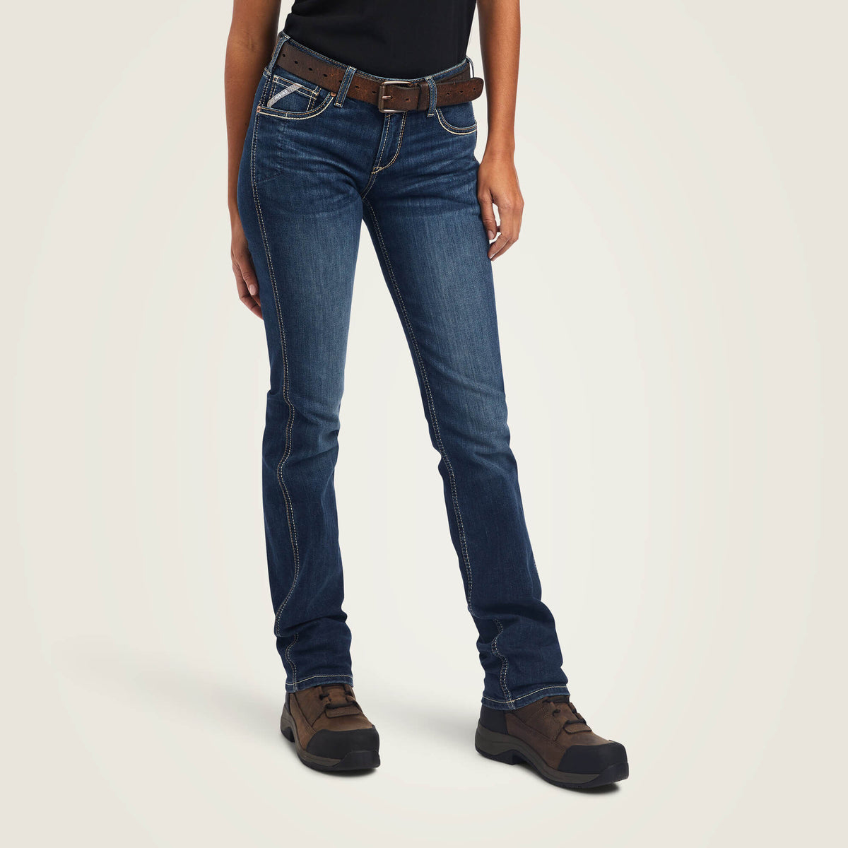 Ariat Quality Rebar Perfect Rise Riveter DuraStretch Straight Leg Jeans