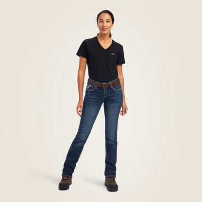 Ariat Quality Rebar Perfect Rise Riveter DuraStretch Straight Leg Jeans