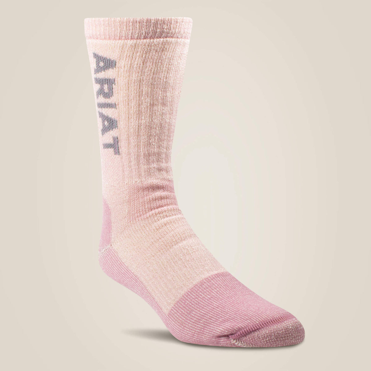 Ariat Recommended Midweight Merino Wool Blend Steel Toe Work Sock 2 Pair Multi Color Pack