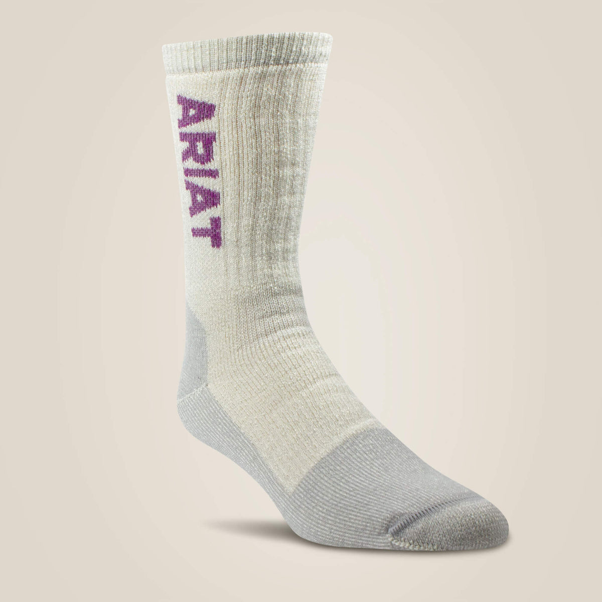 Ariat Recommended Midweight Merino Wool Blend Steel Toe Work Sock 2 Pair Multi Color Pack