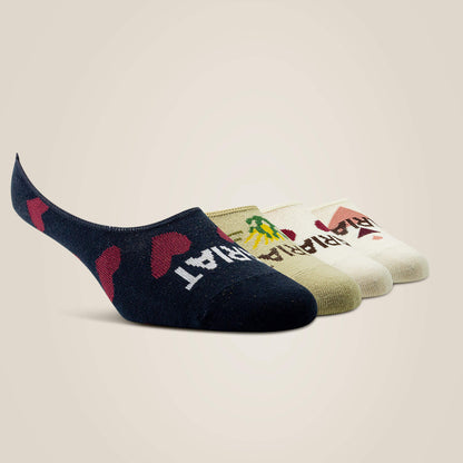 Ariat Sale No Slip No Show Sock 2 Pair Multi Color Pack