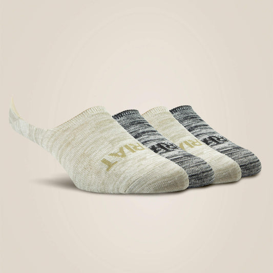Ariat Latest No Slip No Show Sock 4 Pair Multi Color Pack