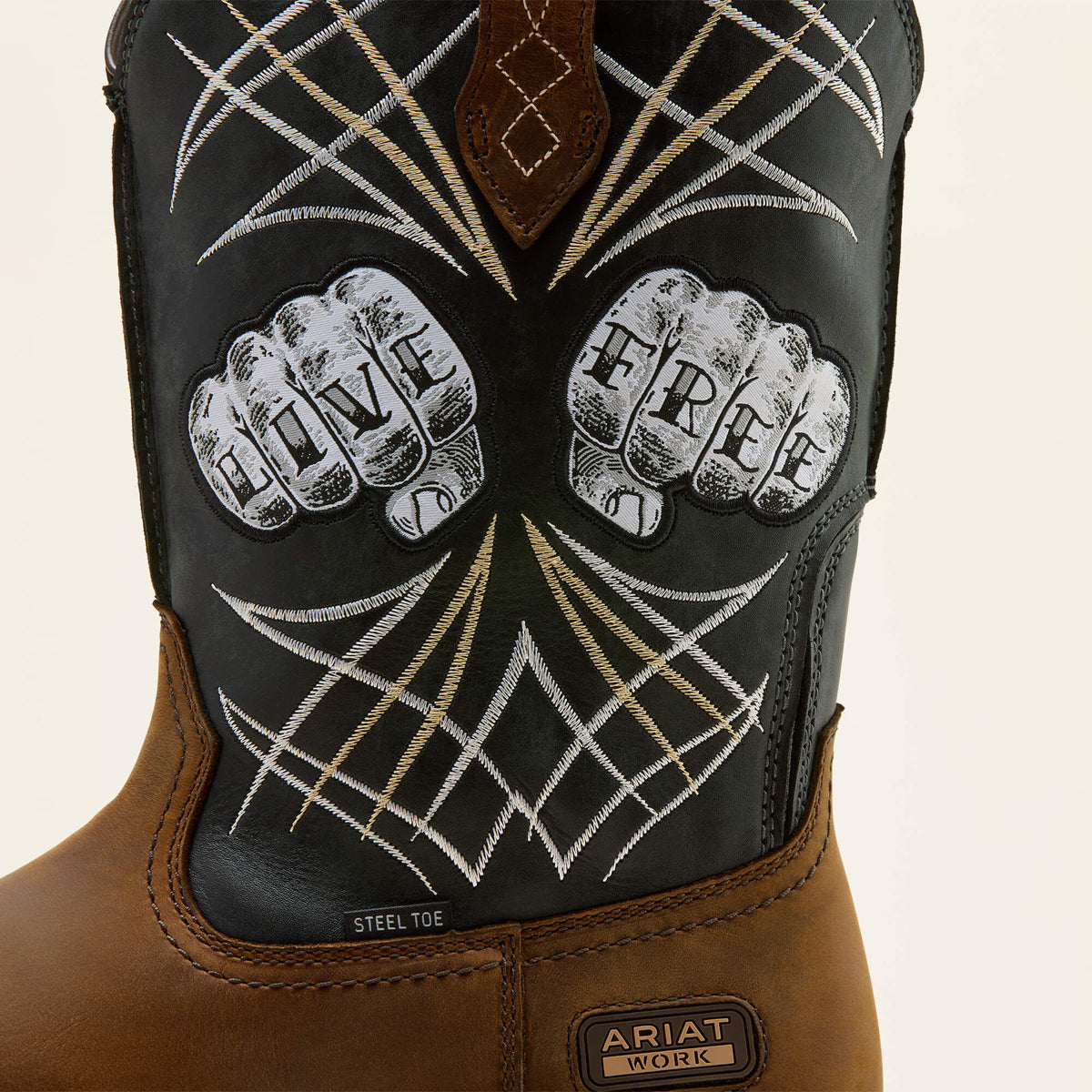Ariat Popular Activator Live Free Wide Square Toe Steel Toe Work Boot