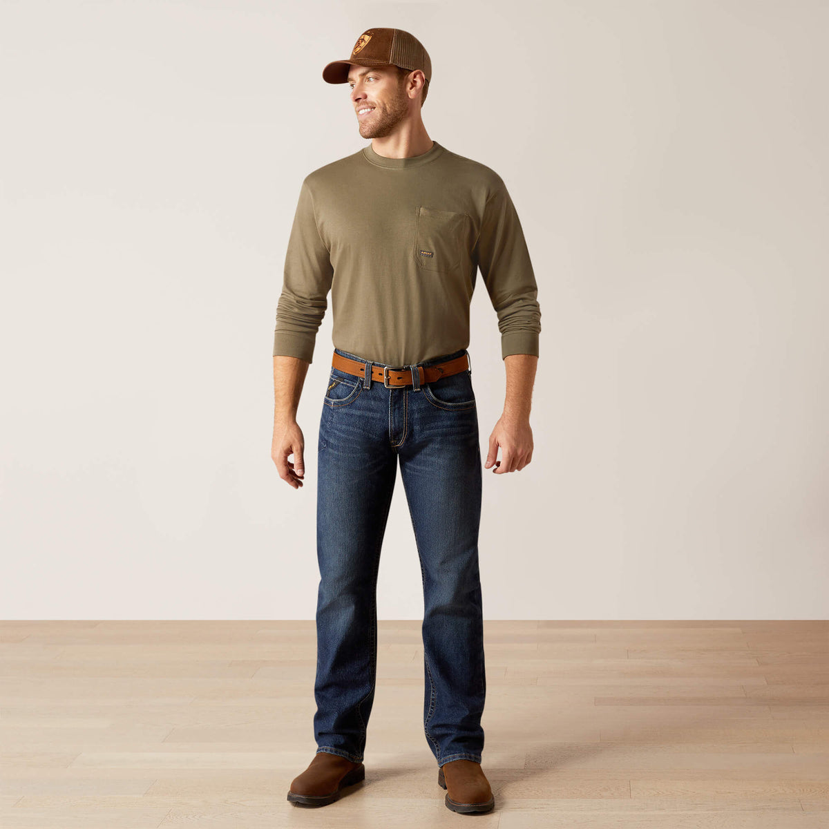 Ariat Everyday Rebar M5 Straight Rail DuraStretch Straight Leg Jeans