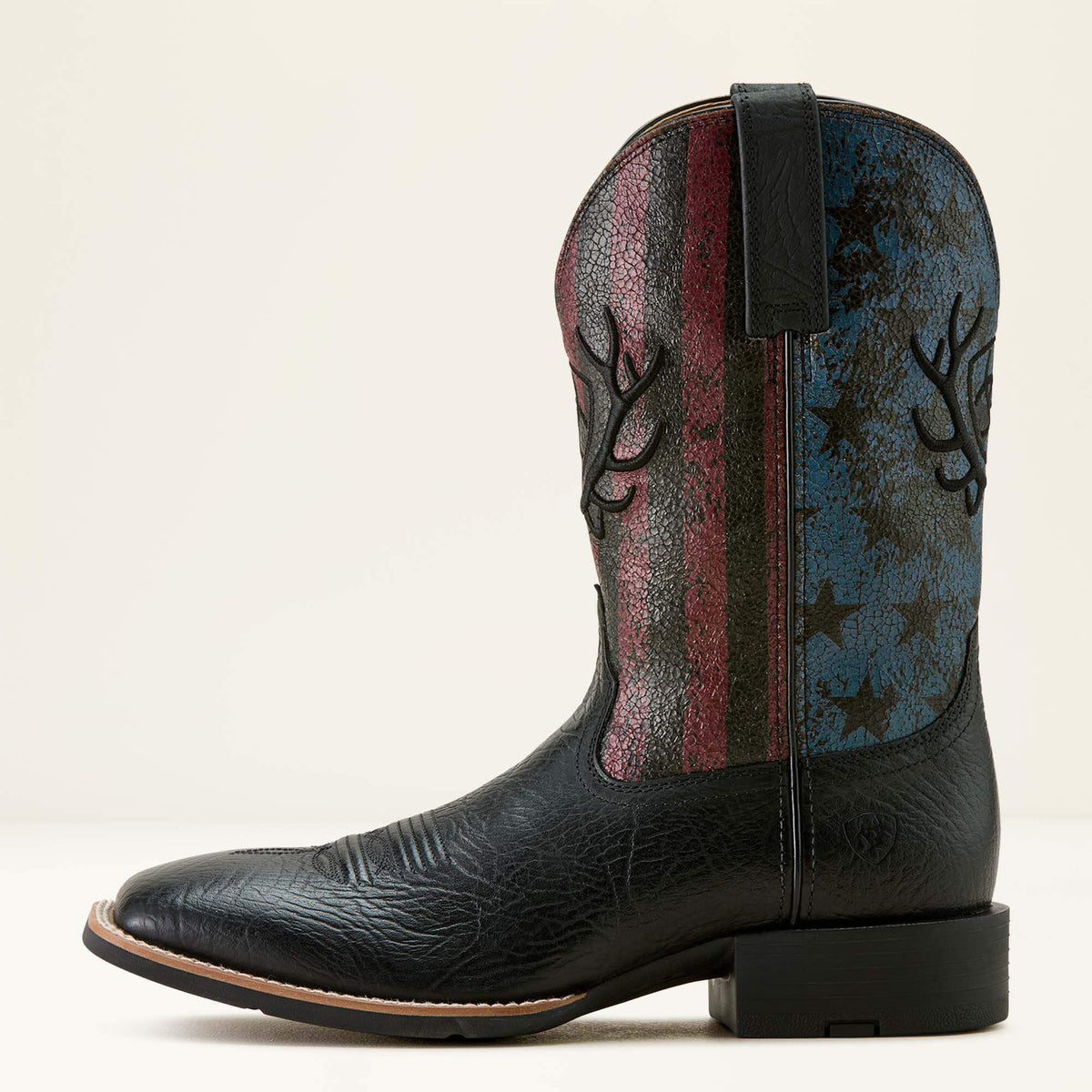 Ariat Great Value Sport Liberty Antler Wide Square Toe Cowboy Boot