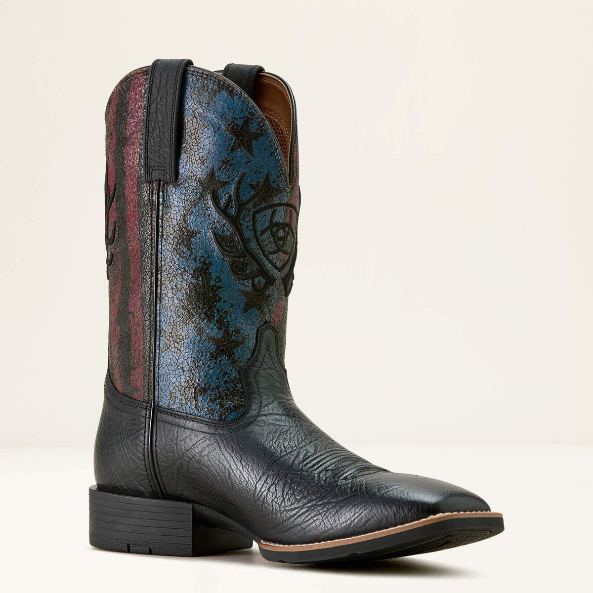 Ariat Great Value Sport Liberty Antler Wide Square Toe Cowboy Boot