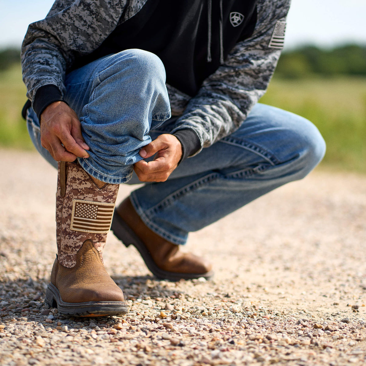 Ariat Special Offer WorkHog Patriot Steel Toe Work Boot
