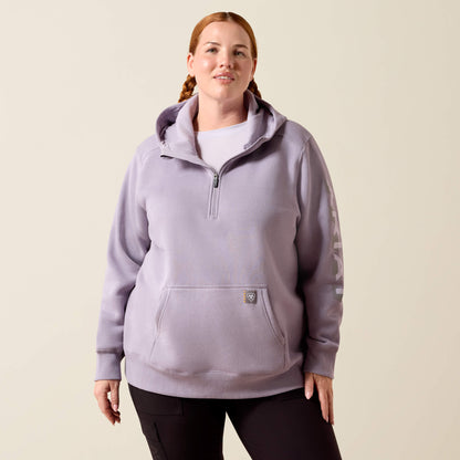 Ariat Featured Rebar Lightweight Logo 1/2 Zip Hoodie