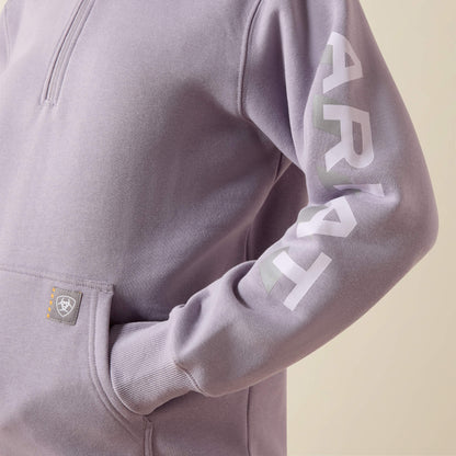 Ariat Featured Rebar Lightweight Logo 1/2 Zip Hoodie