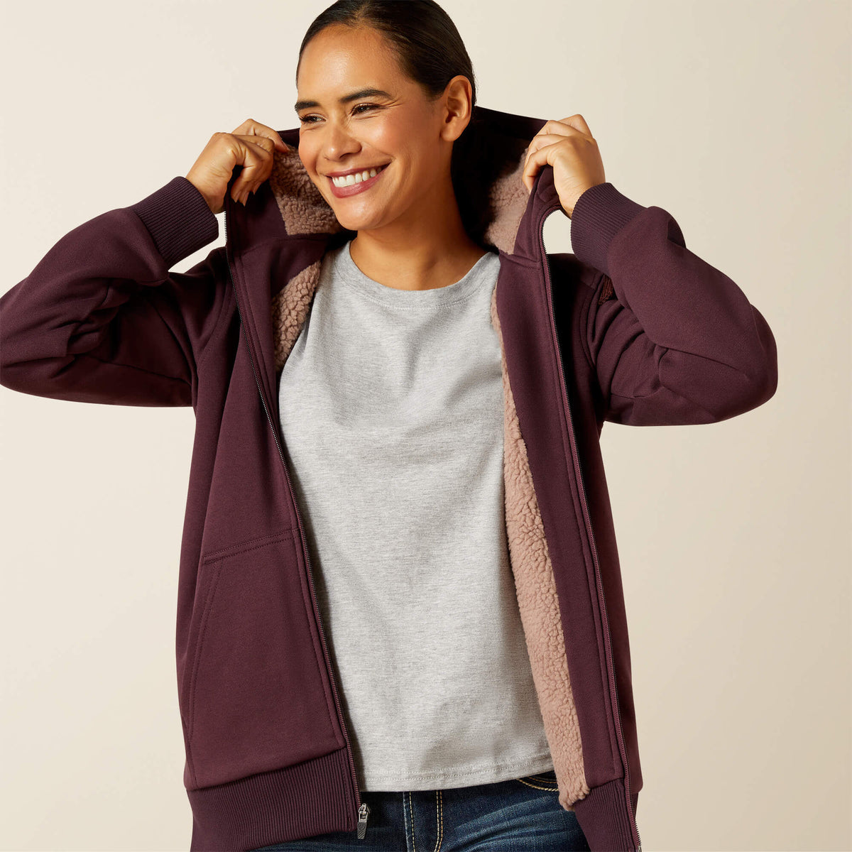 Ariat Great Value Rebar All-Weather Sherpa Full Zip Hoodie