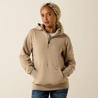 Ariat Trending Rebar Lightweight Logo 1/2 Zip Hoodie