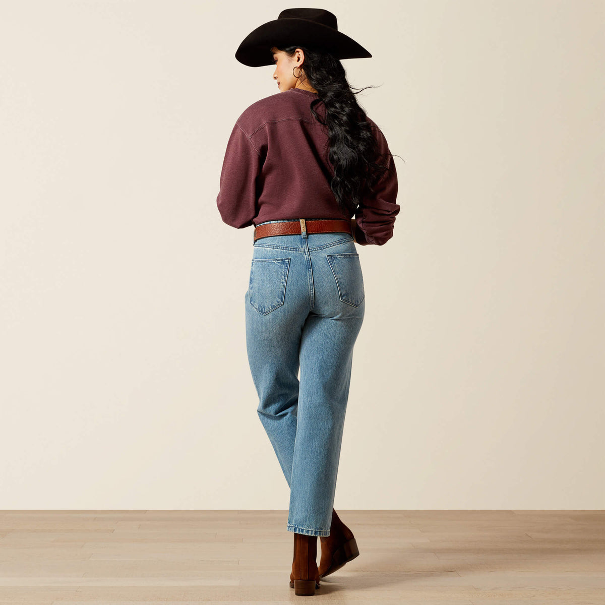 Ariat Premium Ultra High Rise Cheyenne Yoke Tomboy Straight Leg Jean