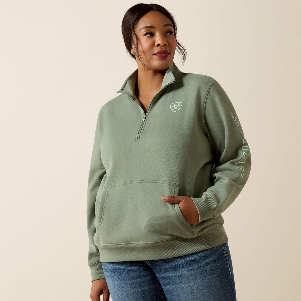 Ariat Discount Foundation Logo 1/2 Zip Sweatshirt