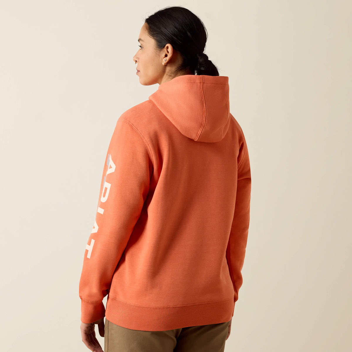Ariat Popular Rebar Lightweight Logo 1/2 Zip Hoodie