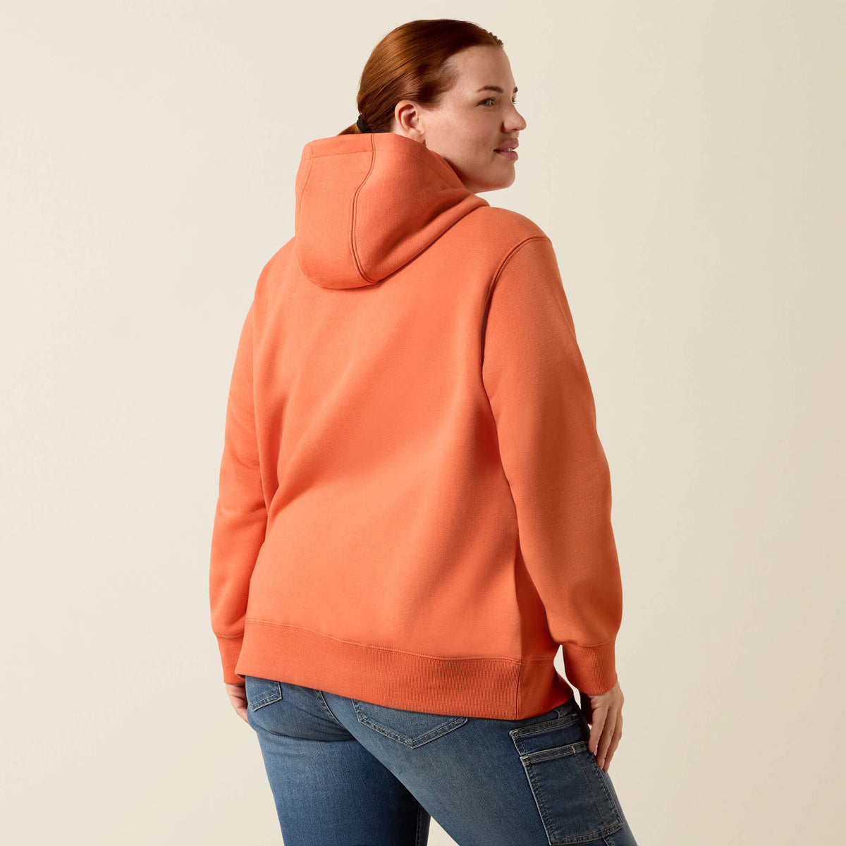 Ariat Popular Rebar Lightweight Logo 1/2 Zip Hoodie