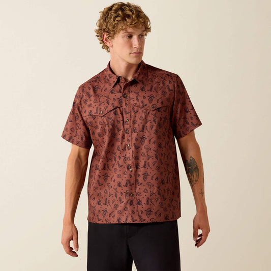 Ariat Popular Printed VentTEK Western Yoke Classic Fit Snap Shirt