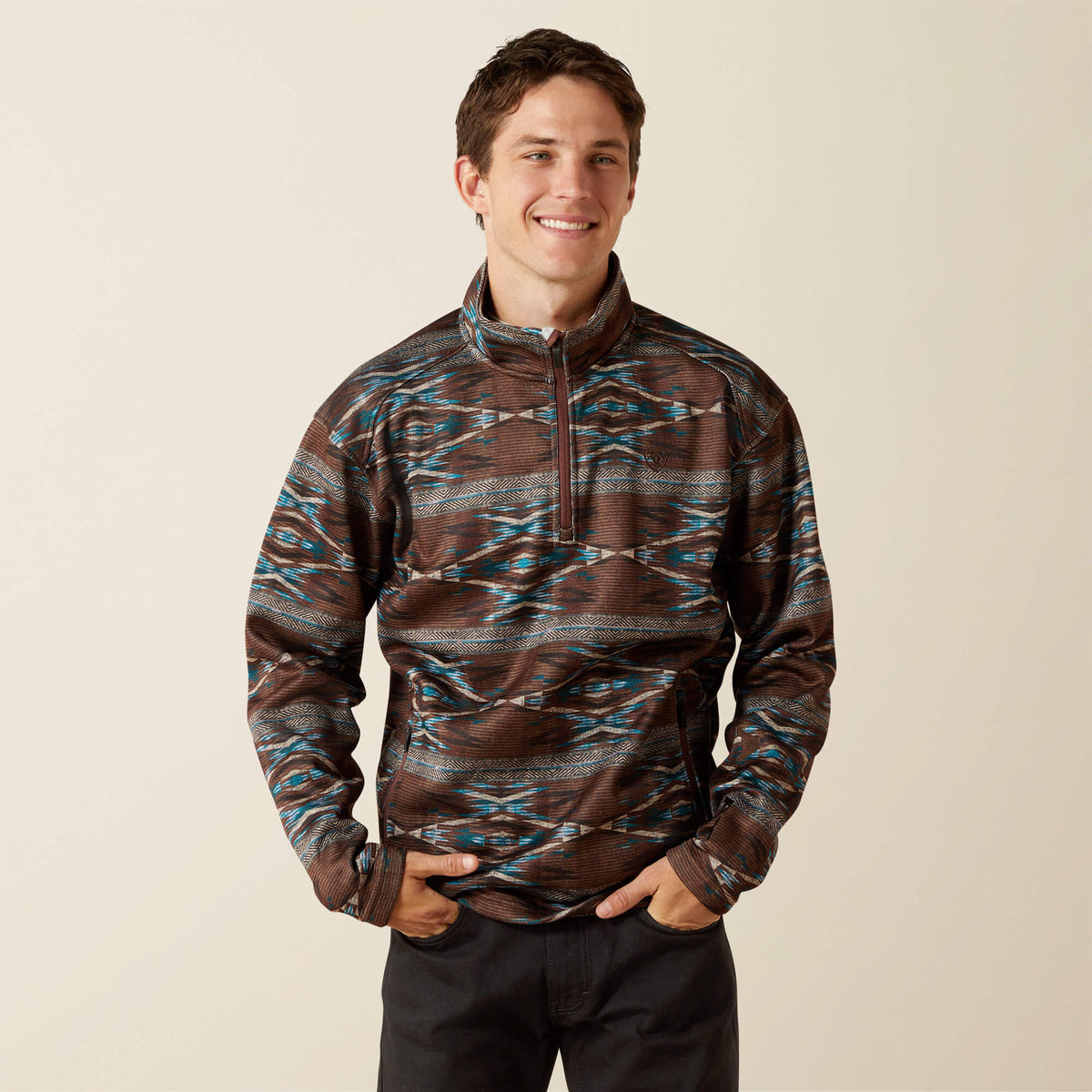 Ariat Smart Buy Caldwell Logo 1/4 Zip Sweater