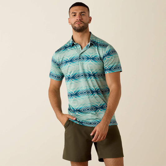 Ariat Exclusive All Over Print Heathered Classic Fit Polo