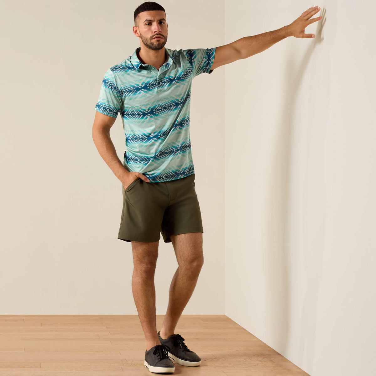 Ariat Exclusive All Over Print Heathered Classic Fit Polo