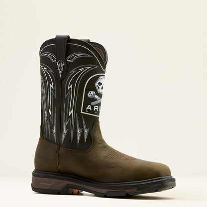 Ariat Signature WorkHog XT Bolt Skull Waterproof Wide Square Toe Carbon Toe Work Boot