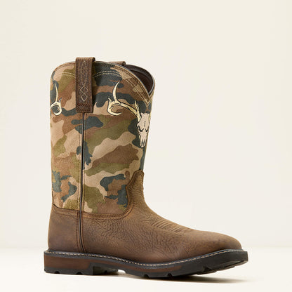 Ariat Customer Favorite Groundbreaker Antler Waterproof Wide Square Toe Work Boot