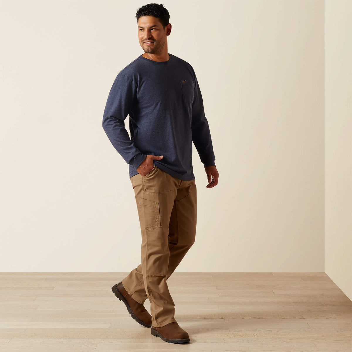 Ariat Hot Sale Rebar Cotton Strong Standard Logo Pocket T-Shirt