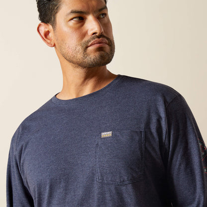 Ariat Hot Sale Rebar Cotton Strong Standard Logo Pocket T-Shirt