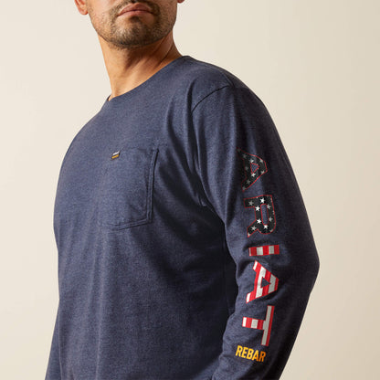 Ariat Hot Sale Rebar Cotton Strong Standard Logo Pocket T-Shirt