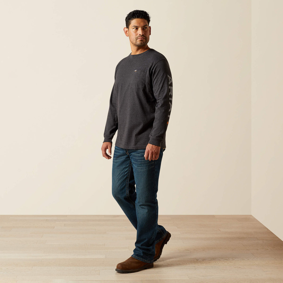 Ariat Value Rebar Cotton Strong Standard Logo Pocket T-Shirt