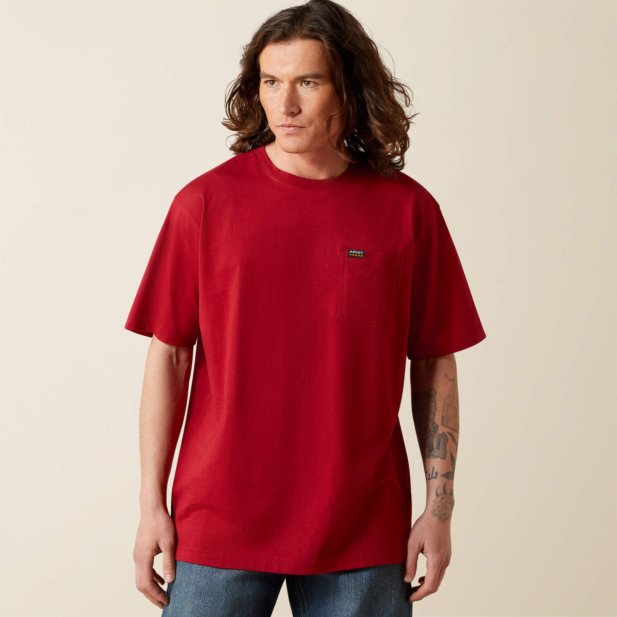 Ariat Smart Buy Rebar Cotton Strong Standard Pocket T-Shirt