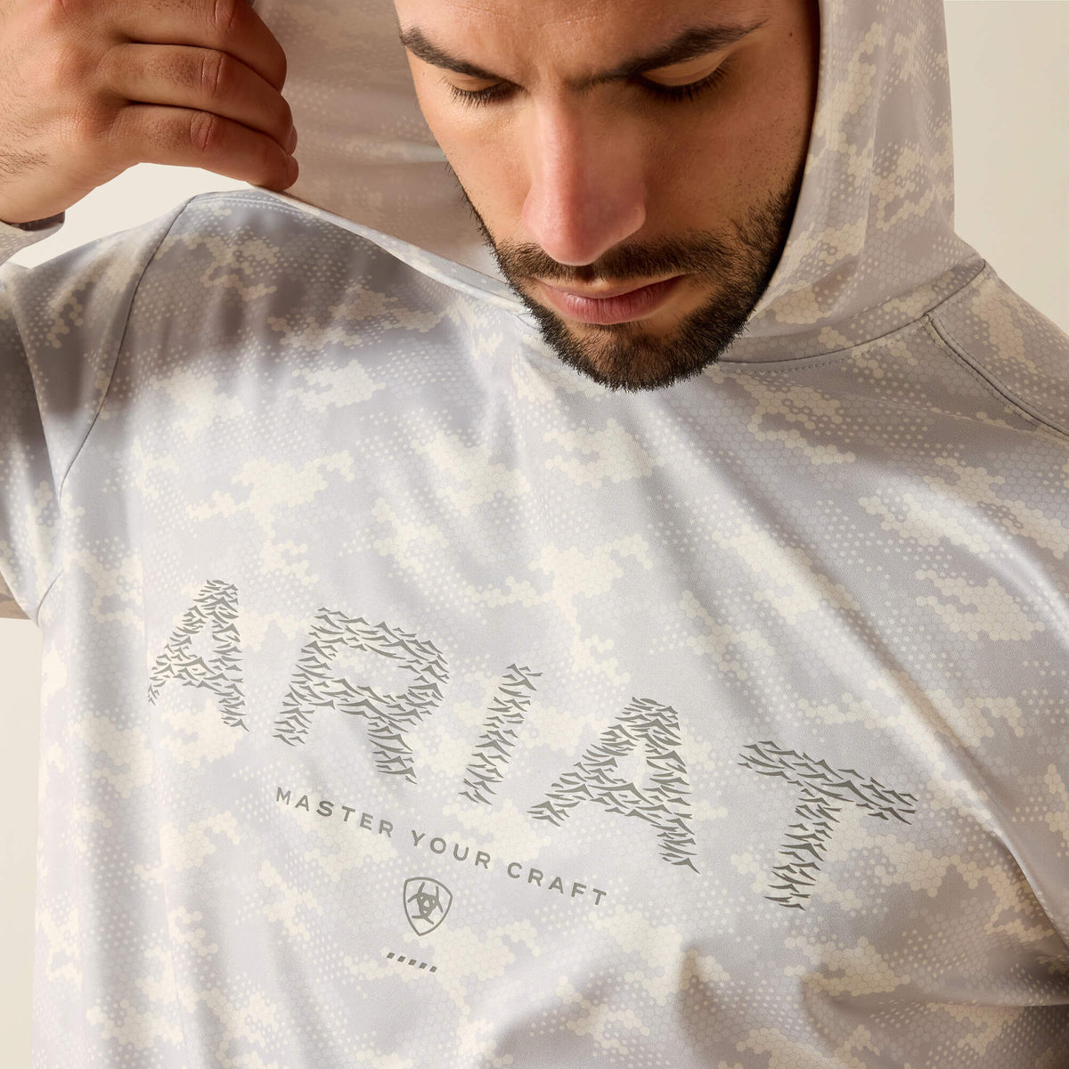 Ariat Discount Rebar Sunblocker Printed Craft Hooded Long Sleeve T-Shirt