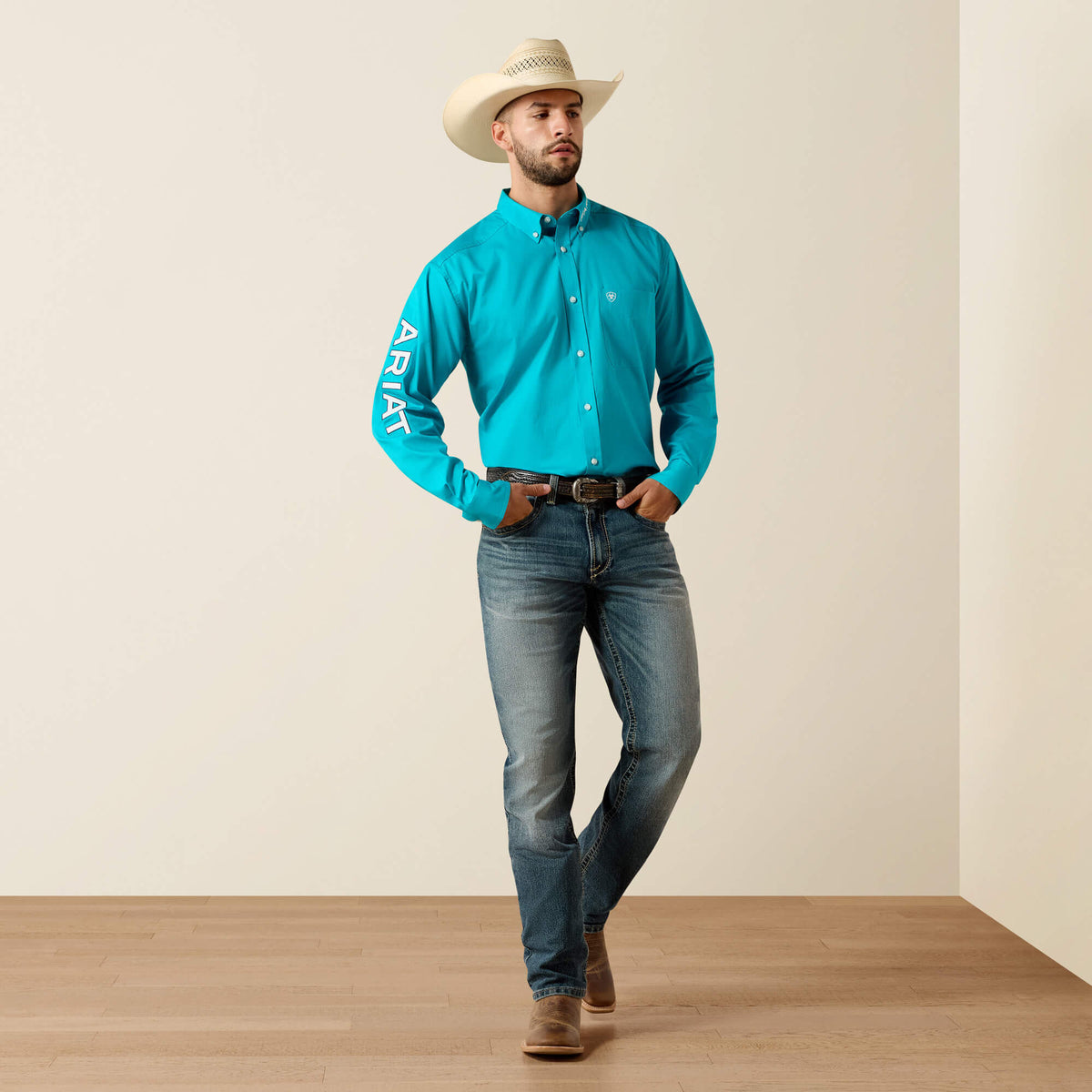 Ariat Classic Team Logo Lightweight Twill Classic Fit Shirt