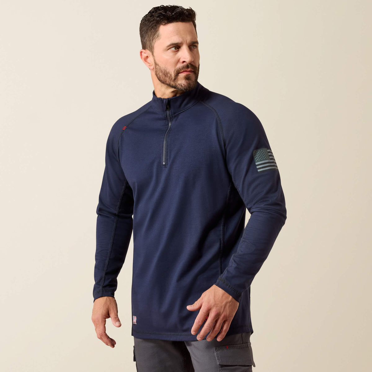 Ariat Classic FR Combat Stretch Patriot 1/4 Zip Work Shirt